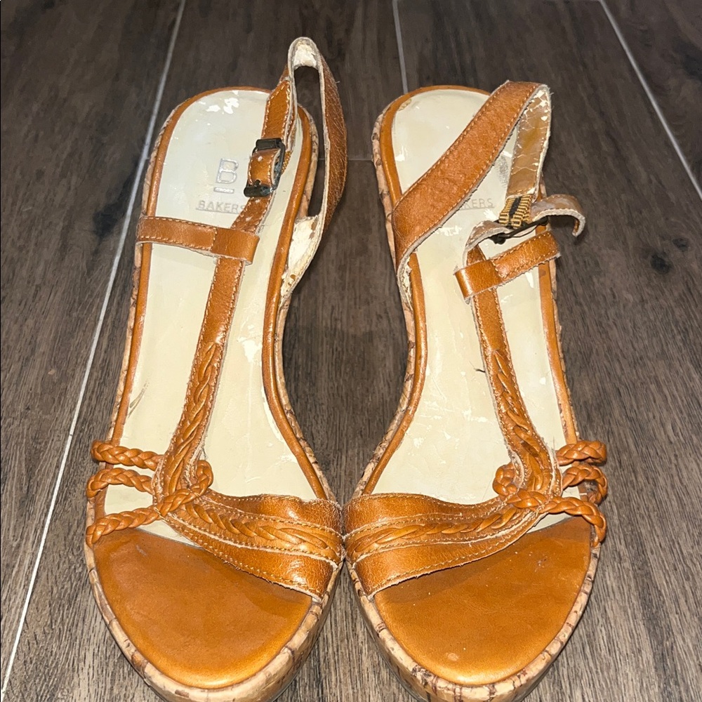 Bakers Brown Wedge Sandals - Picture 3 of 8